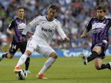 Real Madrid's Cristiano Ronaldo in action against Real Valladolid on May 04, 2013