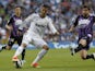 Real Madrid's Cristiano Ronaldo in action against Real Valladolid on May 04, 2013