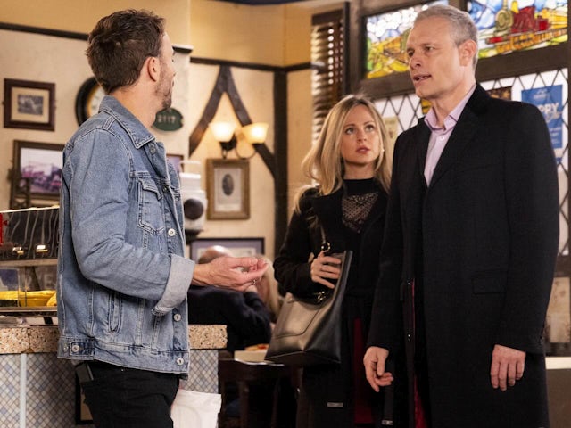 David, Sarah and Nick on Coronation Street on February 5, 2025