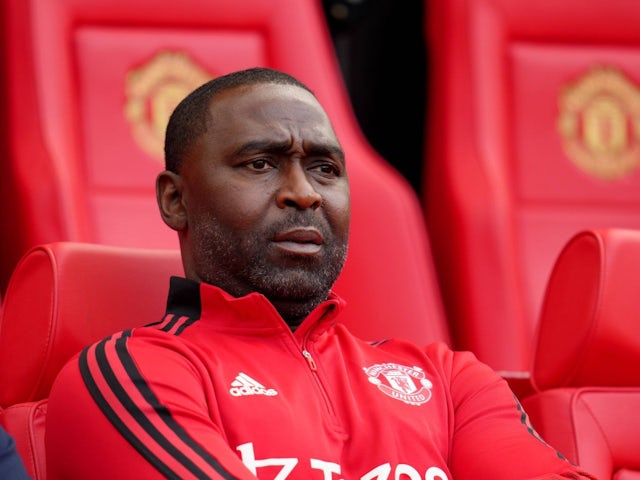 Andy Cole during the legends match at Old Trafford between Manchester United and Liverpool, on May 21, 2022