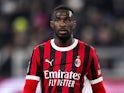 Fikayo Tomori of AC Milan during his side's game against Juventus, on January 18, 2025