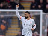 Mohamed Salah of Liverpool celebrates scoring against Bournemouth, February 1, 2025