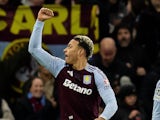 Aston Villa's Morgan Rogers celebrates scoring the opener against Celtic on January 29, 2025