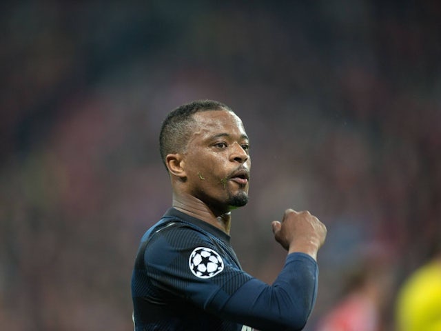 Patrice Evra of Manchester United during his side's match against Bayern Munich, on April 9, 2014