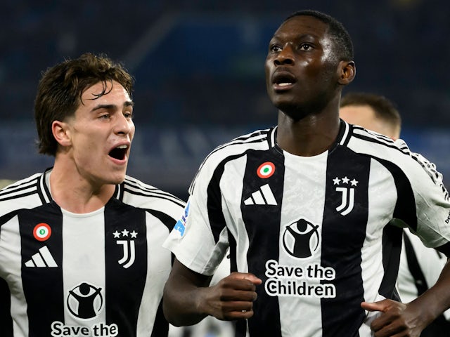 Randal Kolo Muani and Kenan Yildiz of Juventus on January 25, 2025