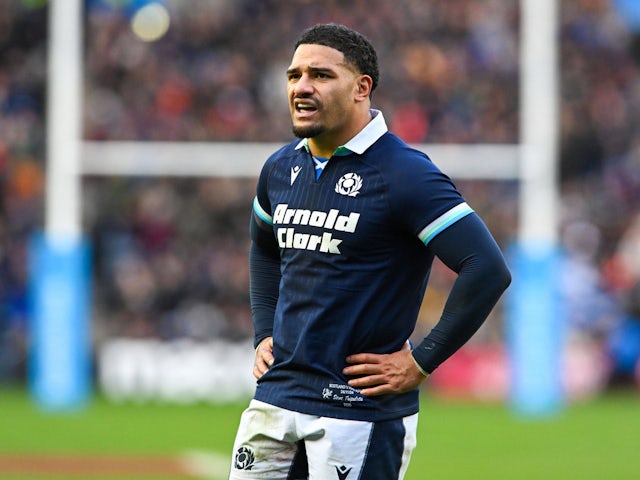 Sione Tuipulotu of Scotland on January 30, 2025