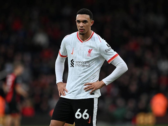 Trent Alexander-Arnold of Liverpool during his side's game against Bournemouth, on February 1, 2025