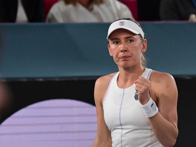 Ekaterina Alexandrova reacts at the Linz Open on February 2, 2025