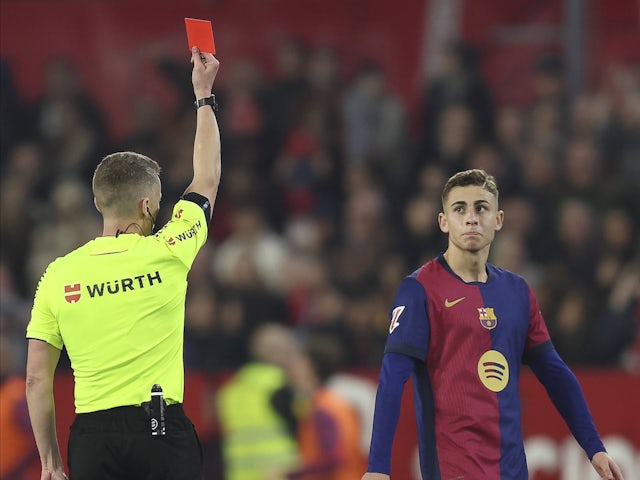 Hello and goodbye! Fermin scores then sees red in excellent Barcelona victory over Sevilla