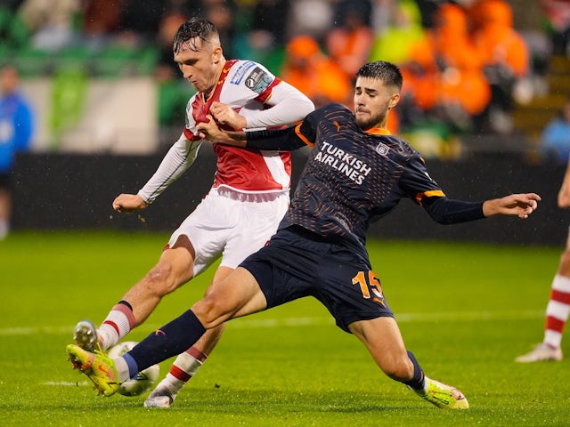 St Patrick's Athletic's Mason Melia in action on August 22, 2024