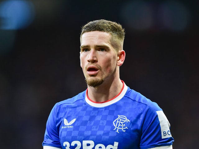 Ryan Kent in action for Rangers on January 15, 2023