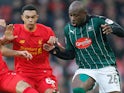 Liverpool's Trent Alexander-Arnold and Plymouth Argyle's Arnold Garita pictured on January 8, 2017