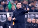 Borussia Monchengladbach boss Gerardo Seoane during his side's match against Eintracht Frankfurt, on February 8, 2025