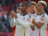 Fulham's Reiss Nelson applauds supporters on September 28, 2024