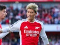 Arsenal's Takehiro Tomiyasu in action on October 5, 2024