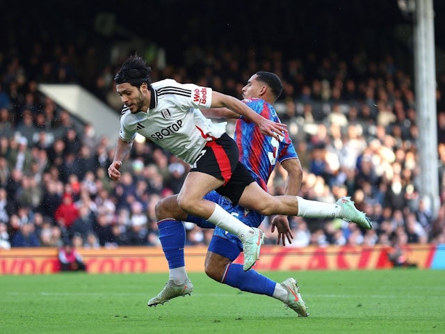 Maxence Lacroix of Crystal Palace during his side's match against Fulham, on February 22, 2025