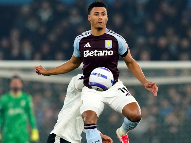 Ollie Watkins of Aston Villa during his side's match against Liverpoo, on February 19, 2025