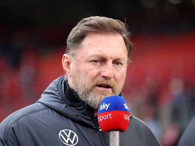 Wolfsburg manager Ralph Hasenhuttl before his side's match against Stuttgart, on February 15, 2025