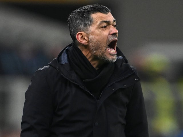 Milan coach Sergio Conceicao on February 18, 2025