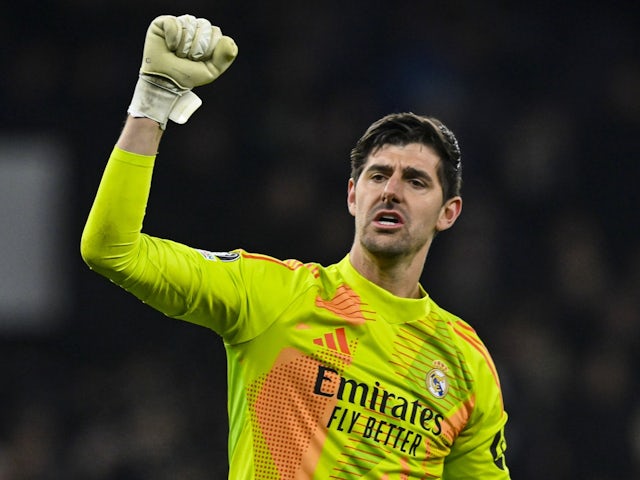 Real Madrid's Thibaut Courtois on February 11, 2025