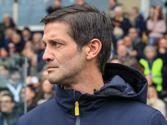 Parma coach Cristian Chivu on February 22, 2025