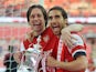 Tomas Rosicky and Mathieu Flamini during their Arsenal days in 2014