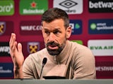 Leicester City manager Ruud van Nistelrooy in a post-match press conference following his side's match against West Ham United, on February 27, 2025