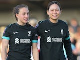 Liverpool Women's Alejandra Bernabe and Fuka Nagano on March 9, 2025