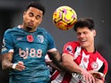 Bournemouth's Justin Kluivert and Brentford's Christian Norgaard battle for the ball on November 9, 2024