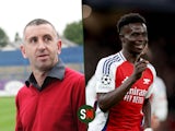 Nigel Winterburn/Bukayo Saka composite image